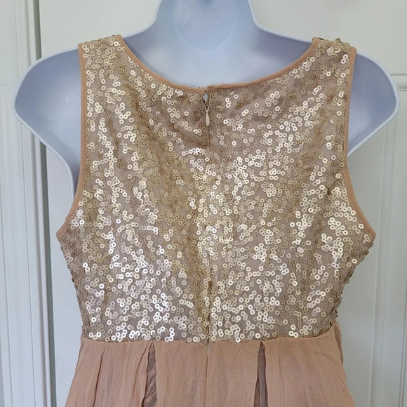 NWT Kut From The Kloth Sequin Iridescent Crinkle Cocktail Dress Blush Size S - Picture 6 of 13